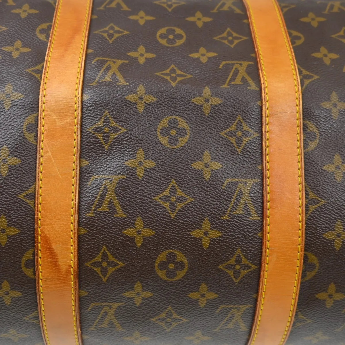 Louis Vuitton Keepall Bag Monogram Canvas Brown Canvas Travel Bag Bag (Pre-Owned)
