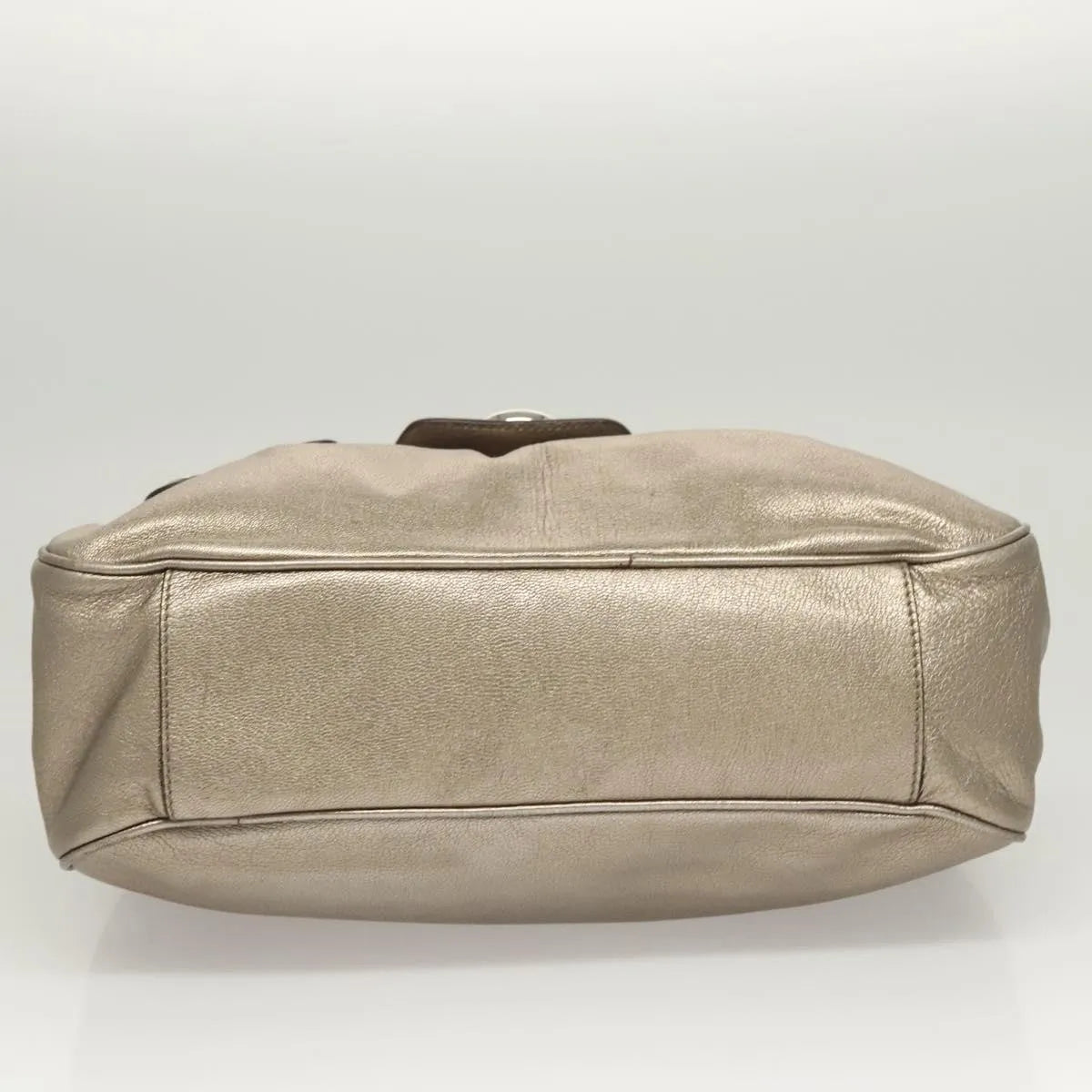 Salvatore Ferragamo Sofia Satchel Leather Gold Leather Shoulder Bag Bag (Pre-Owned)