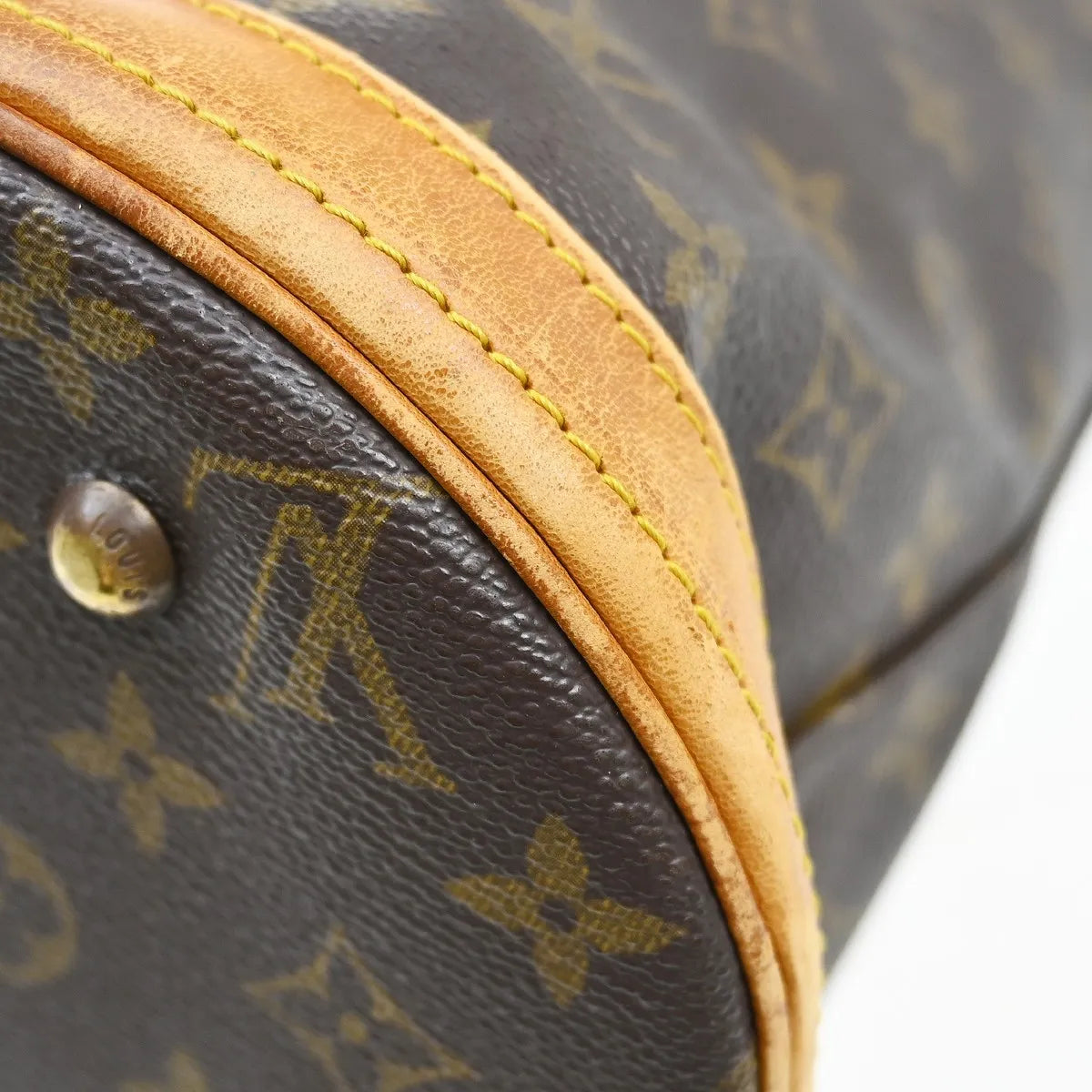 Louis Vuitton Petit Bucket Bag Monogram Canvas Brown Canvas Tote Bag Bag (Pre-Owned)