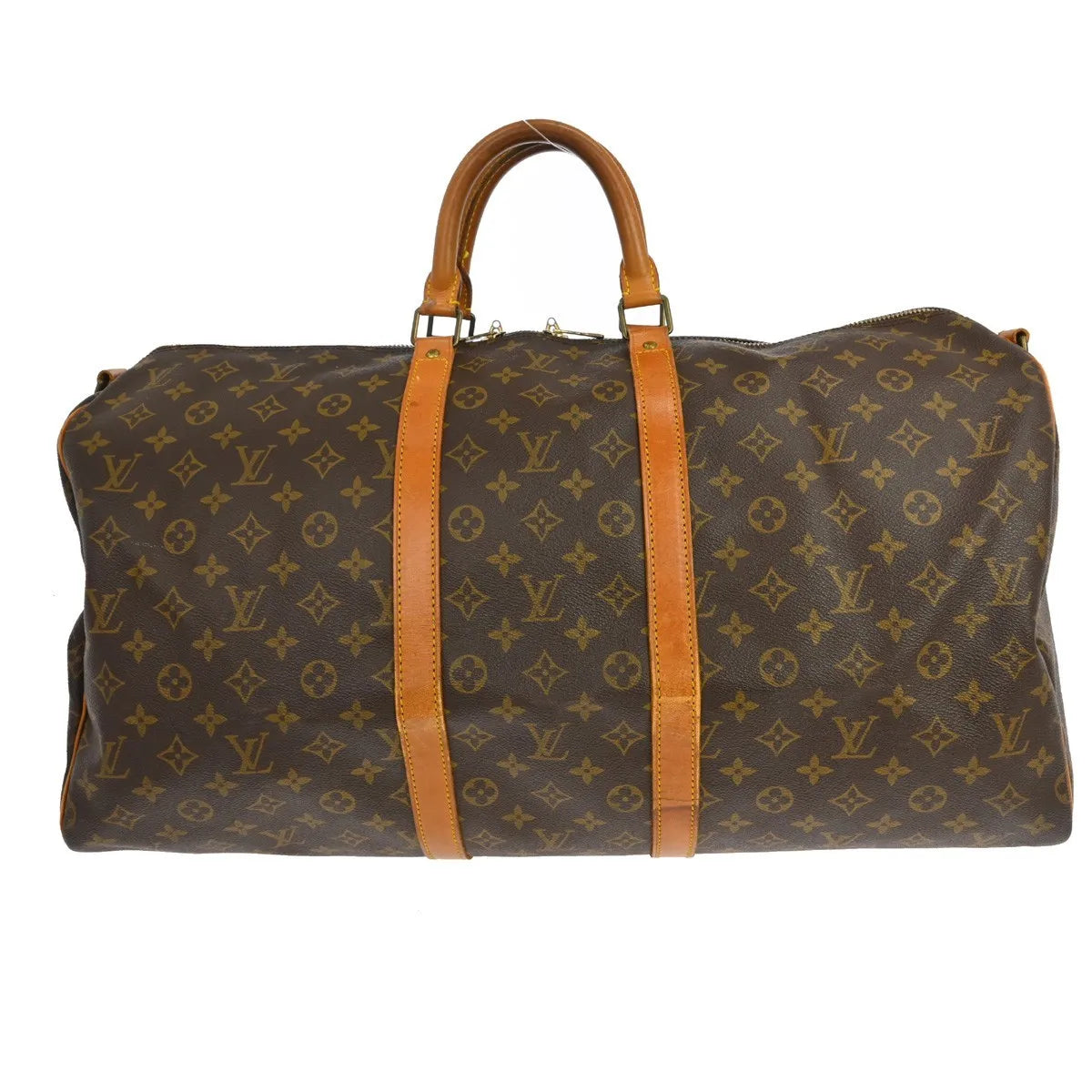 Louis Vuitton Keepall Bandouliere Monogram Canvas Brown Canvas Travel Bag Bag (Pre-Owned)