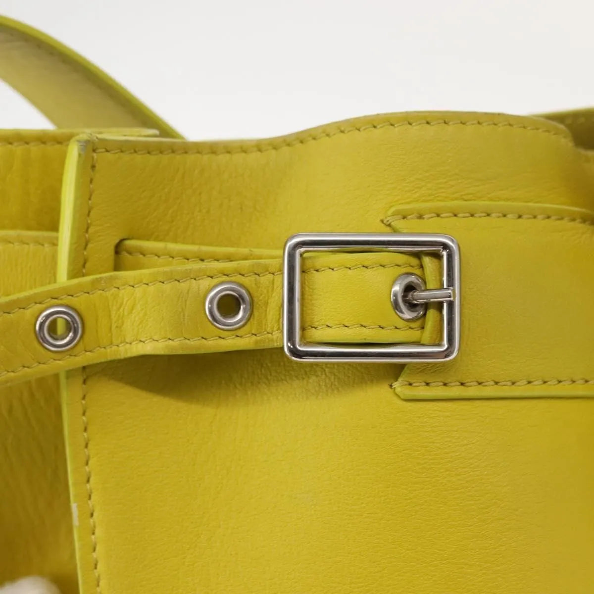 Celine Long Strap Big Bag Bucket Leather Yellow Leather Shoulder Bag Bag (Pre-Owned)