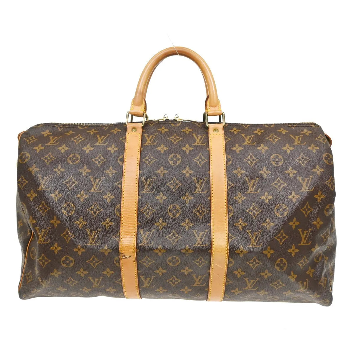 Louis Vuitton Keepall Bag Monogram Canvas Brown Canvas Travel Bag Bag (Pre-Owned)