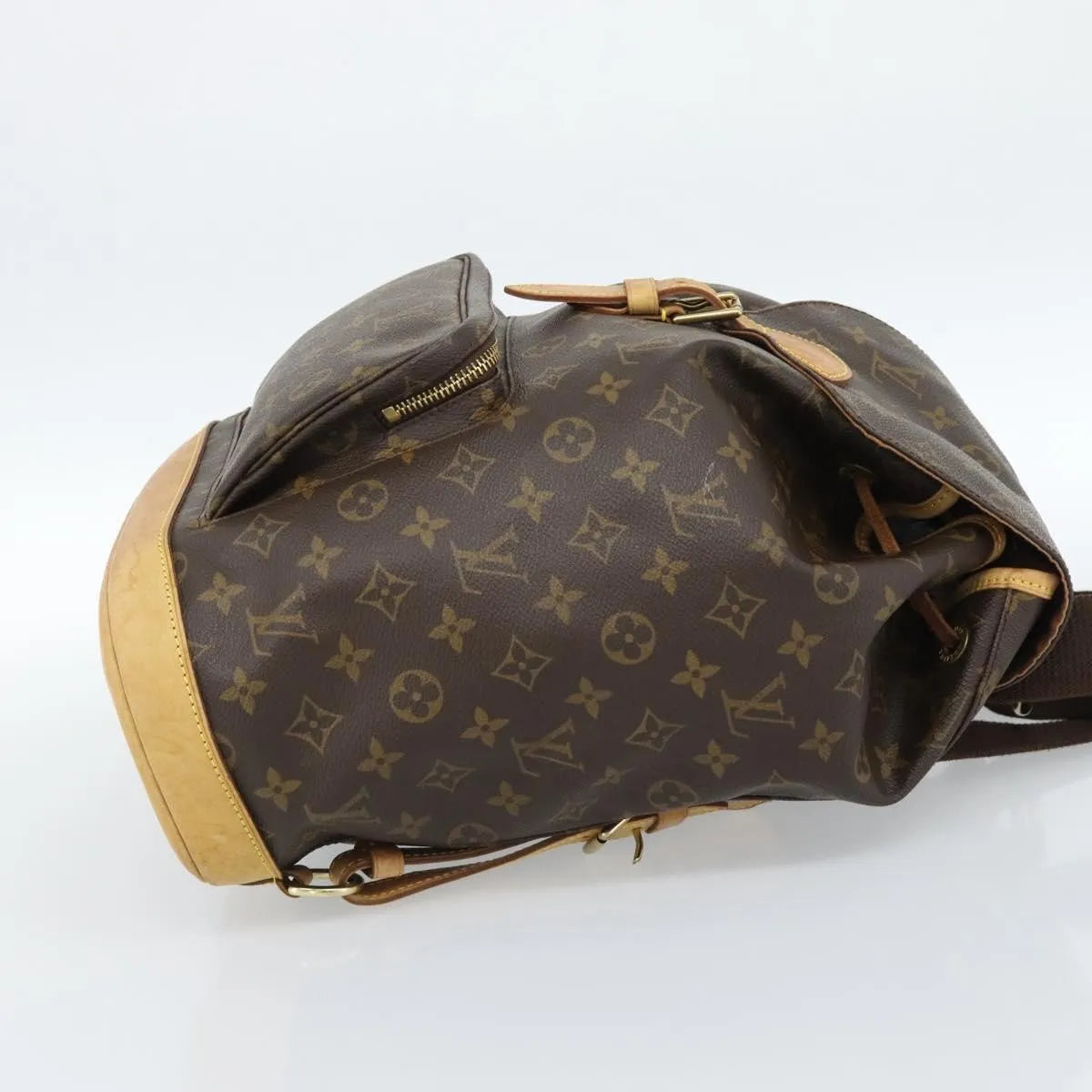 Louis Vuitton Vintage Montsouris Backpack Monogram Canvas Brown Canvas Backpack Bag (Pre-Owned)