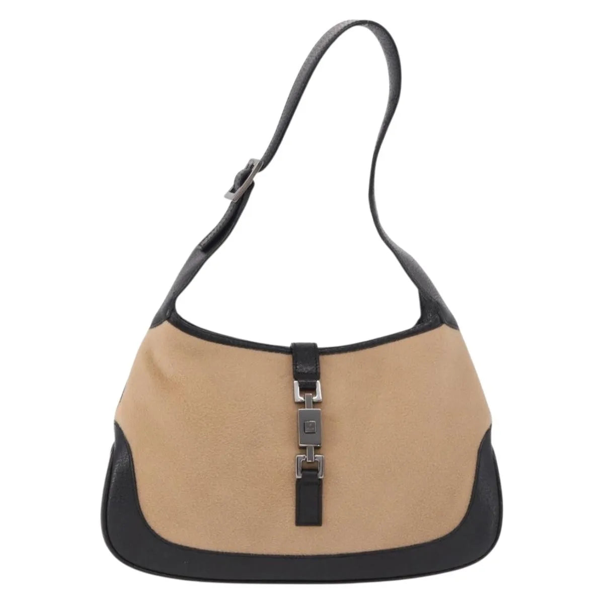 Gucci Jackie Hobo Gg Canvas Beige Cotton Shoulder Bag Bag (Pre-Owned)