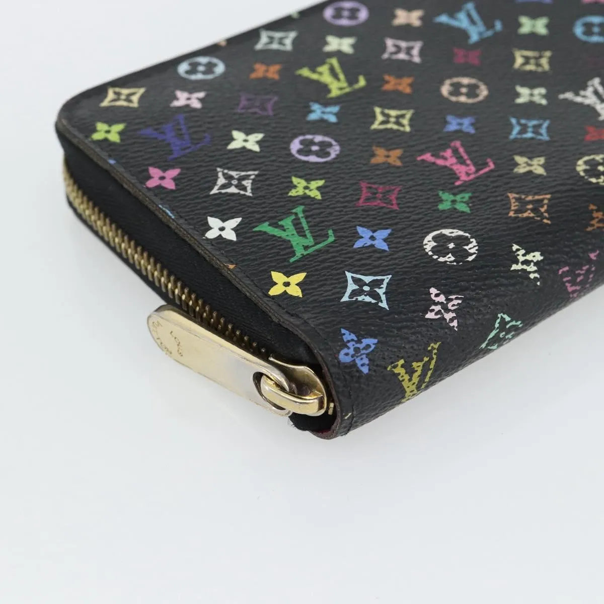 Louis Vuitton Aerogram Zippy Leather Black Canvas Wallets Accessory (Pre-Owned)