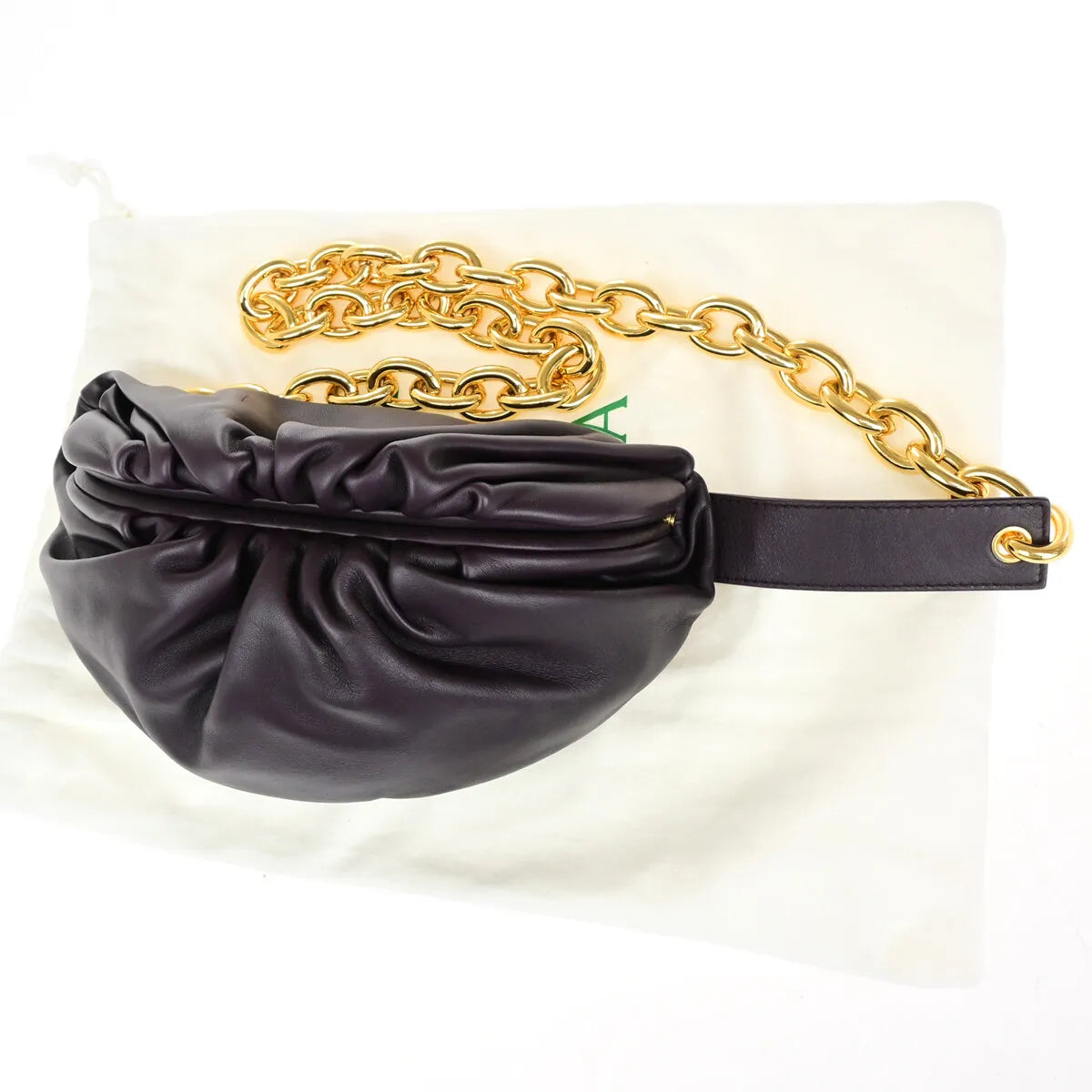 Bottega Veneta The Chain Leather Burgundy Leather Bag (Pre-Owned)