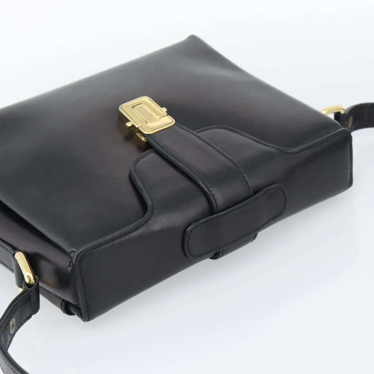 Gucci Vintage Leather Black Leather Shoulder Bag Bag (Pre-Owned)
