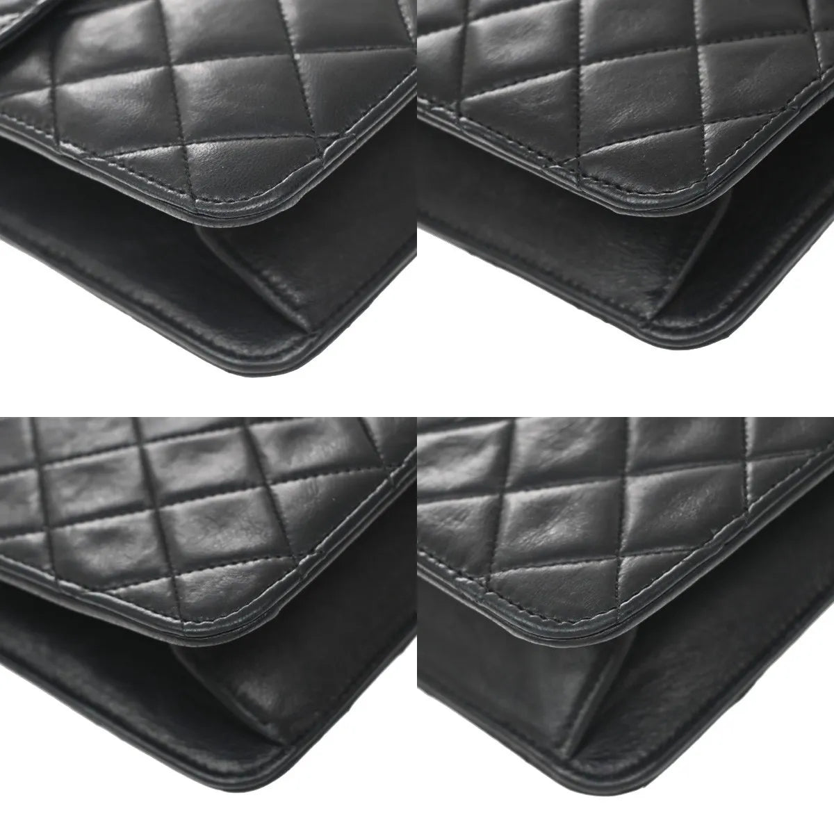 Chanel Vintage Clutch With Chain Quilted Leather Black Leather Clutche & Pouche Bag (Pre-Owned)