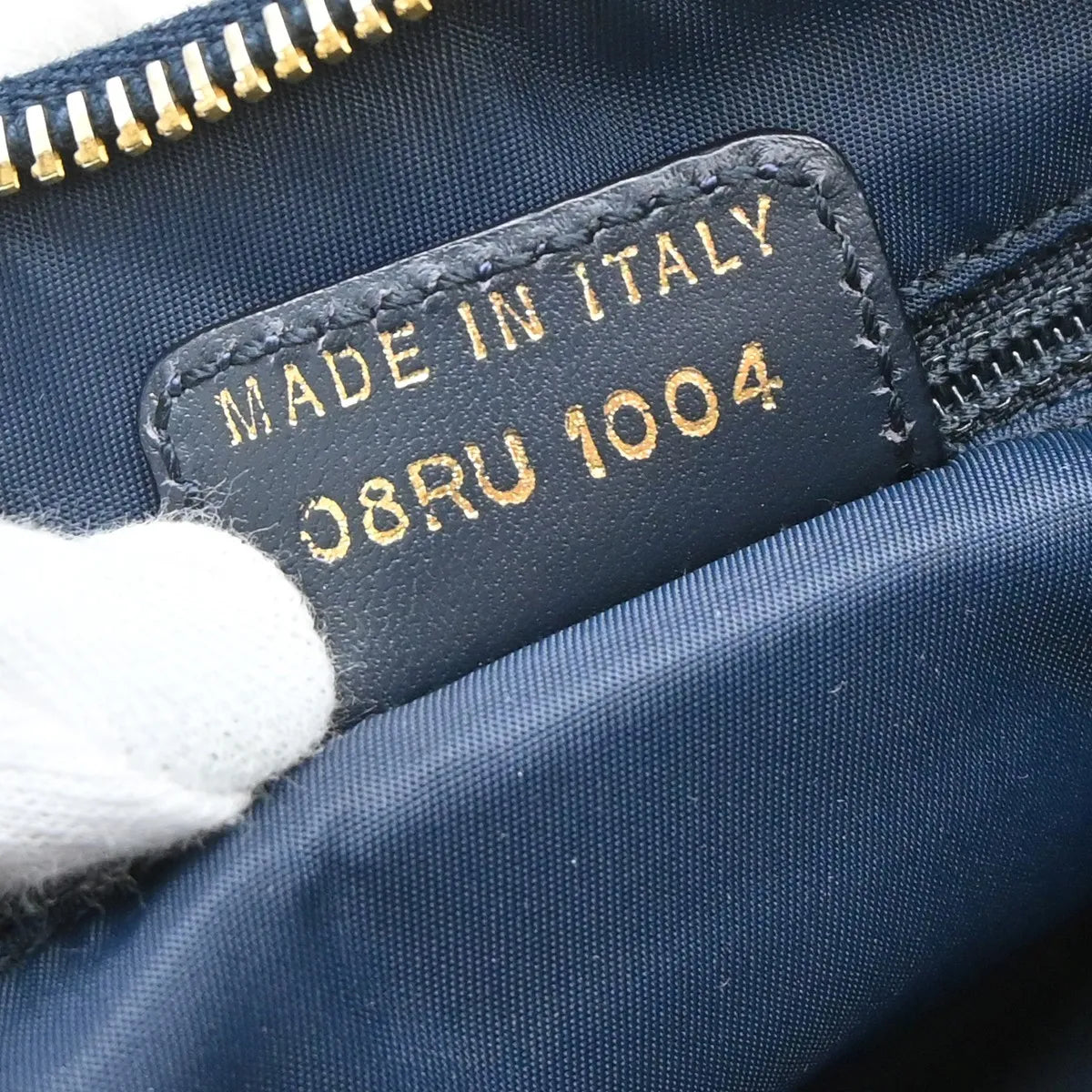 Christian Dior Vintage Trotteur Chain Canvas Blue Canvas Shoulder Bag Bag (Pre-Owned)