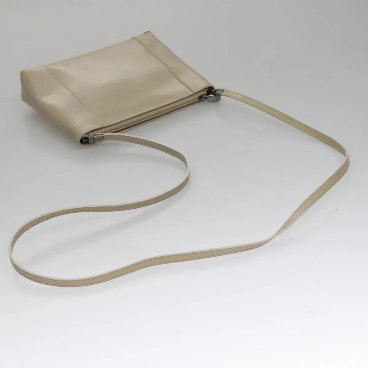 Christian Dior Shoulder Patent Leather Beige Patent_Leather Shoulder Bag Bag (Pre-Owned)