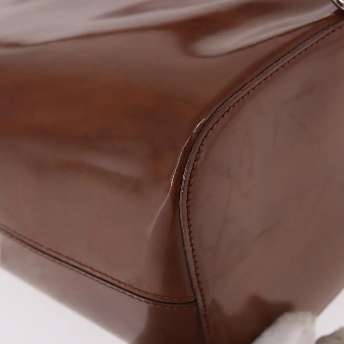 Cartier Panthère Patent Leather Brown Patent_Leather Backpack Bag (Pre-Owned)