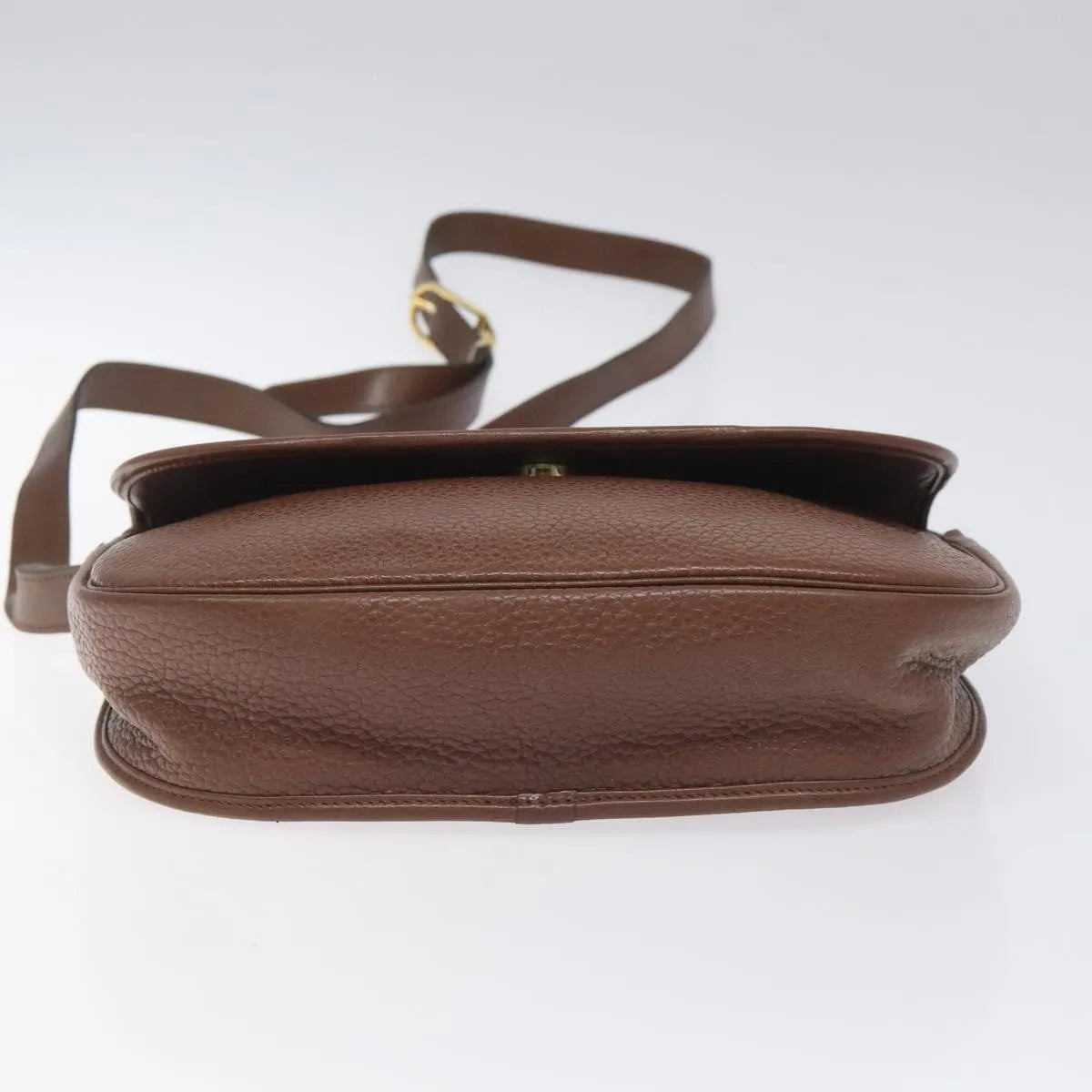 Christian Dior Vintage Cd Flap Leather Brown Leather Shoulder Bag Bag (Pre-Owned)