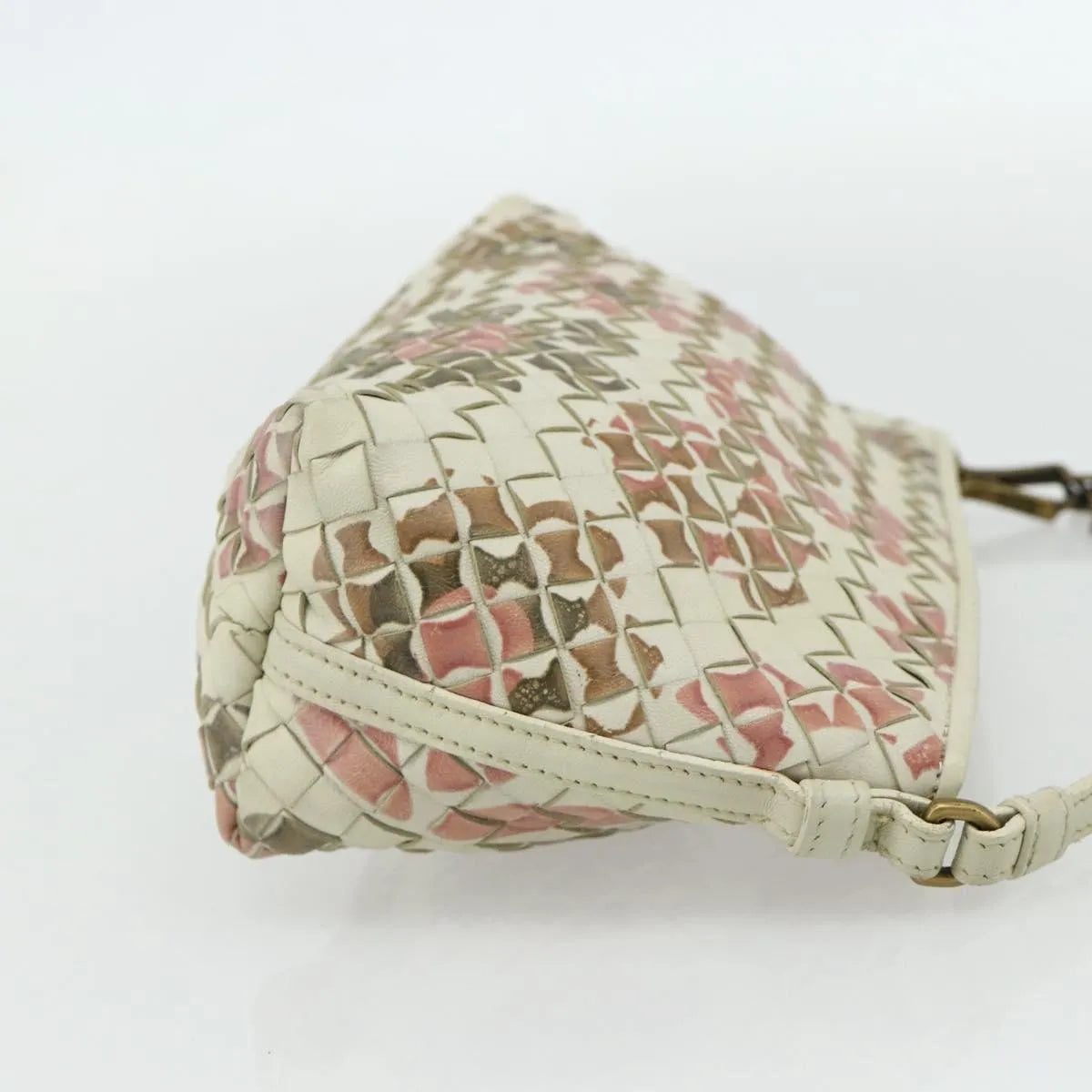 Bottega Veneta Intrecciato Clutch Leather White Leather Clutche & Pouche Bag (Pre-Owned)