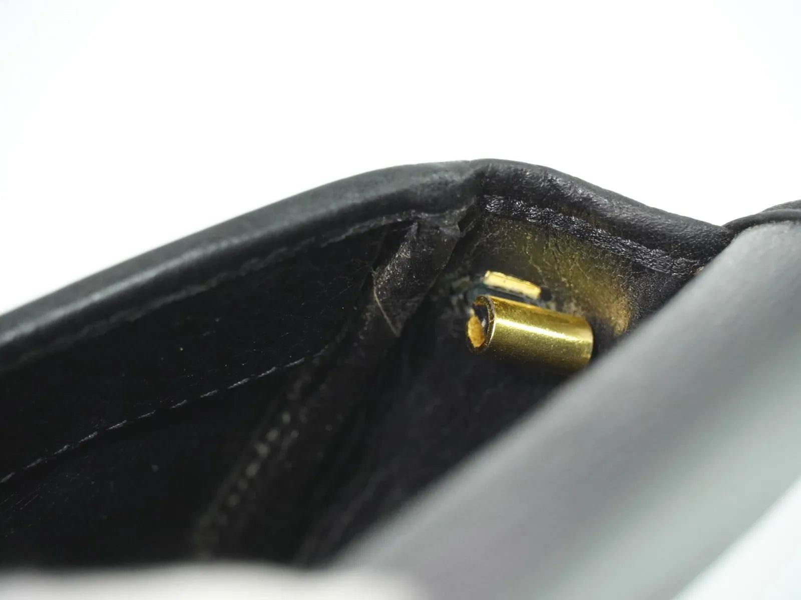 Christian Dior Vintage Leather Black Leather Shoulder Bag Bag (Pre-Owned)