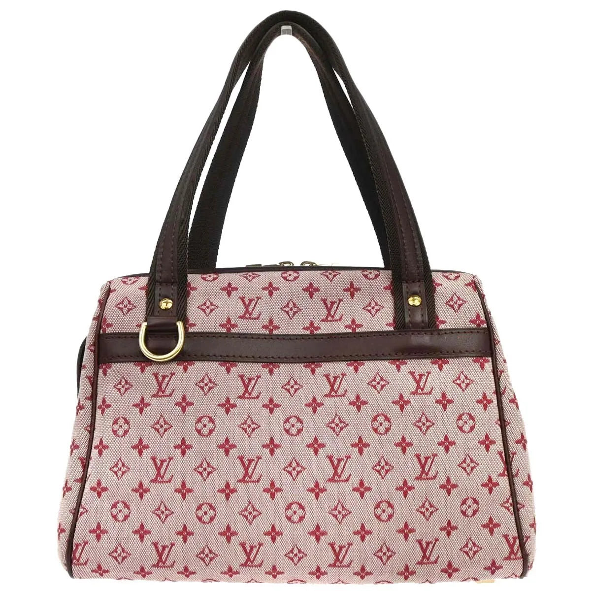 Louis Vuitton Joséphine Mini Lin Burgundy Canvas Handbag (Pre-Owned)