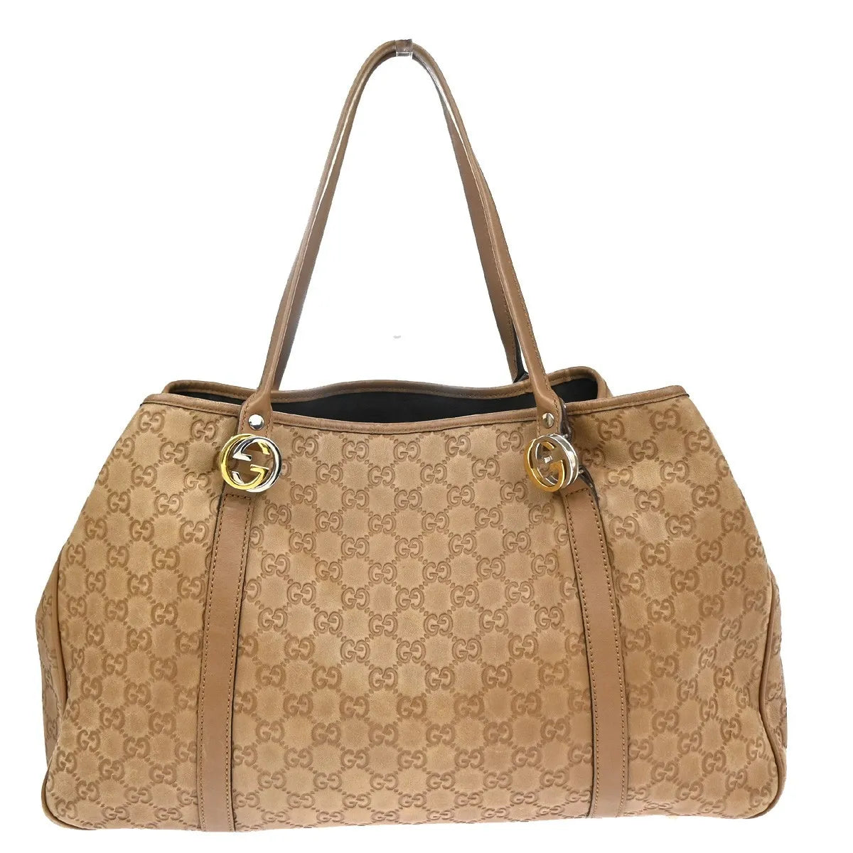 Gucci Twins Tote Guccissima Leather Brown Leather Tote Bag Bag (Pre-Owned)
