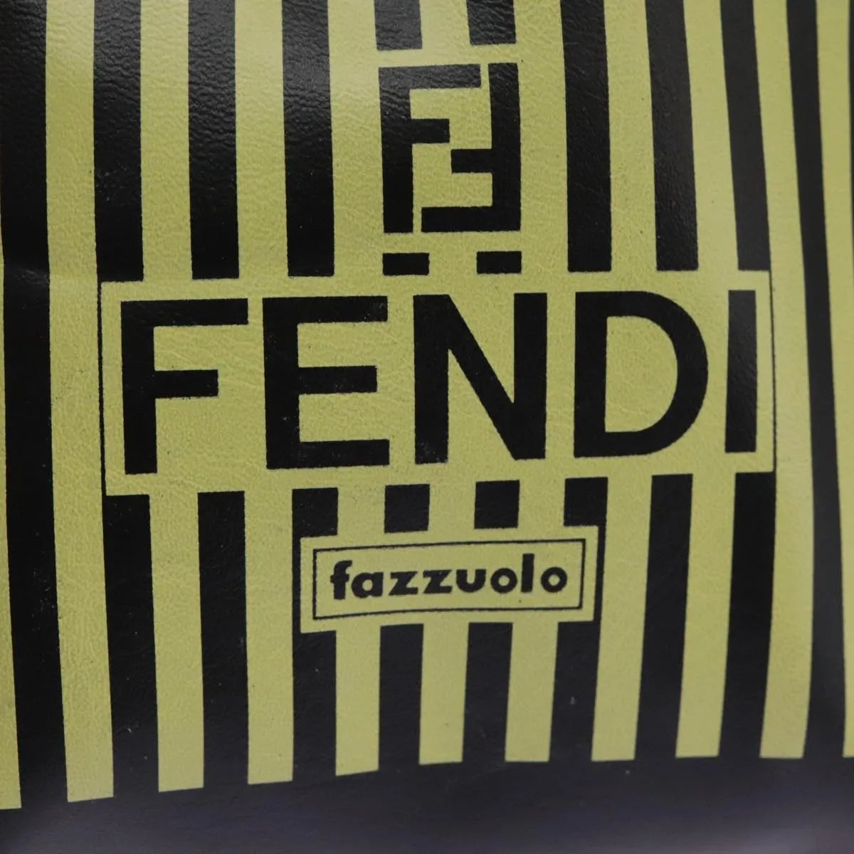 Fendi Fazzuolo Leather Black Leather Tote Bag Bag (Pre-Owned)