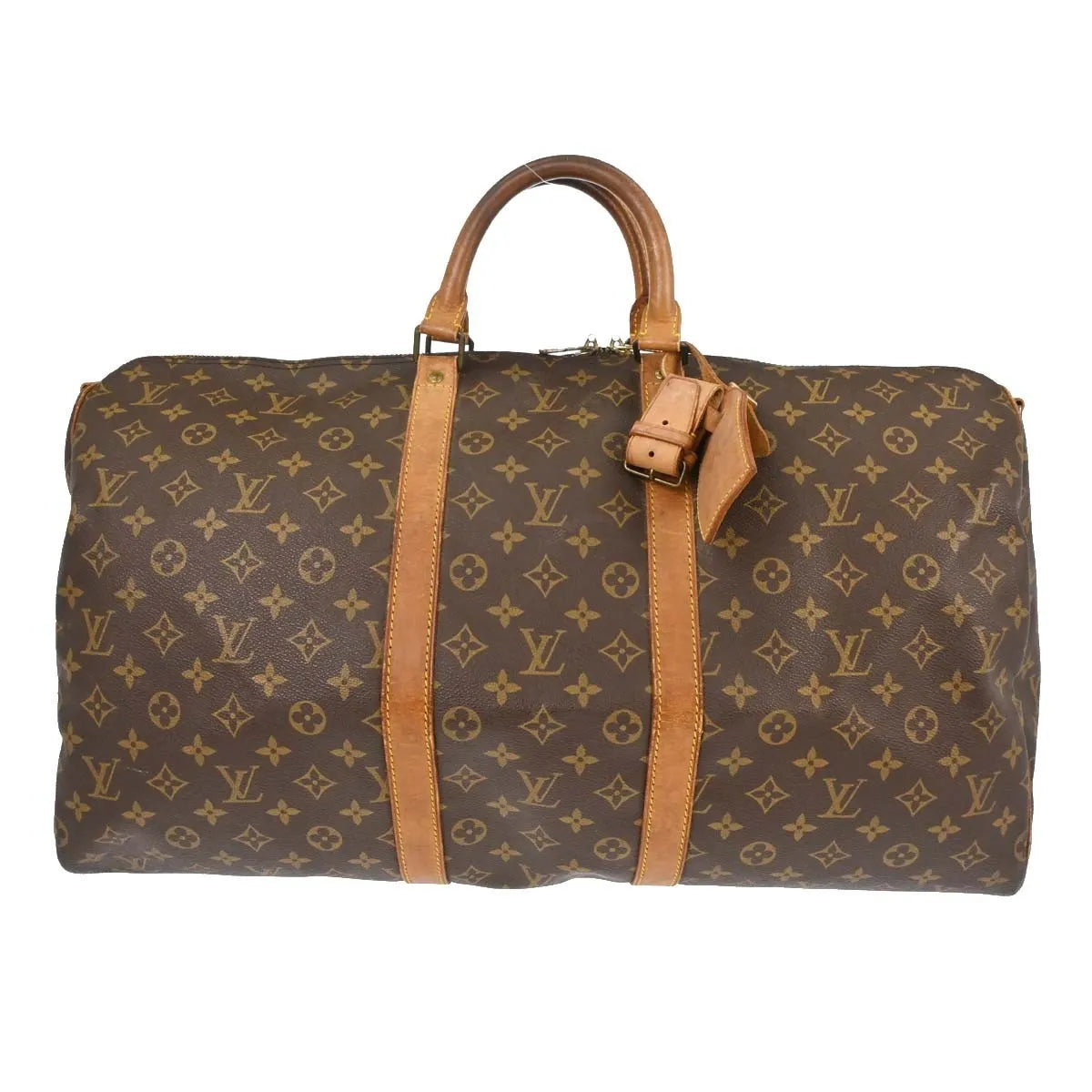 Louis Vuitton Keepall Bandouliere Monogram Canvas Brown Canvas Travel Bag Bag (Pre-Owned)