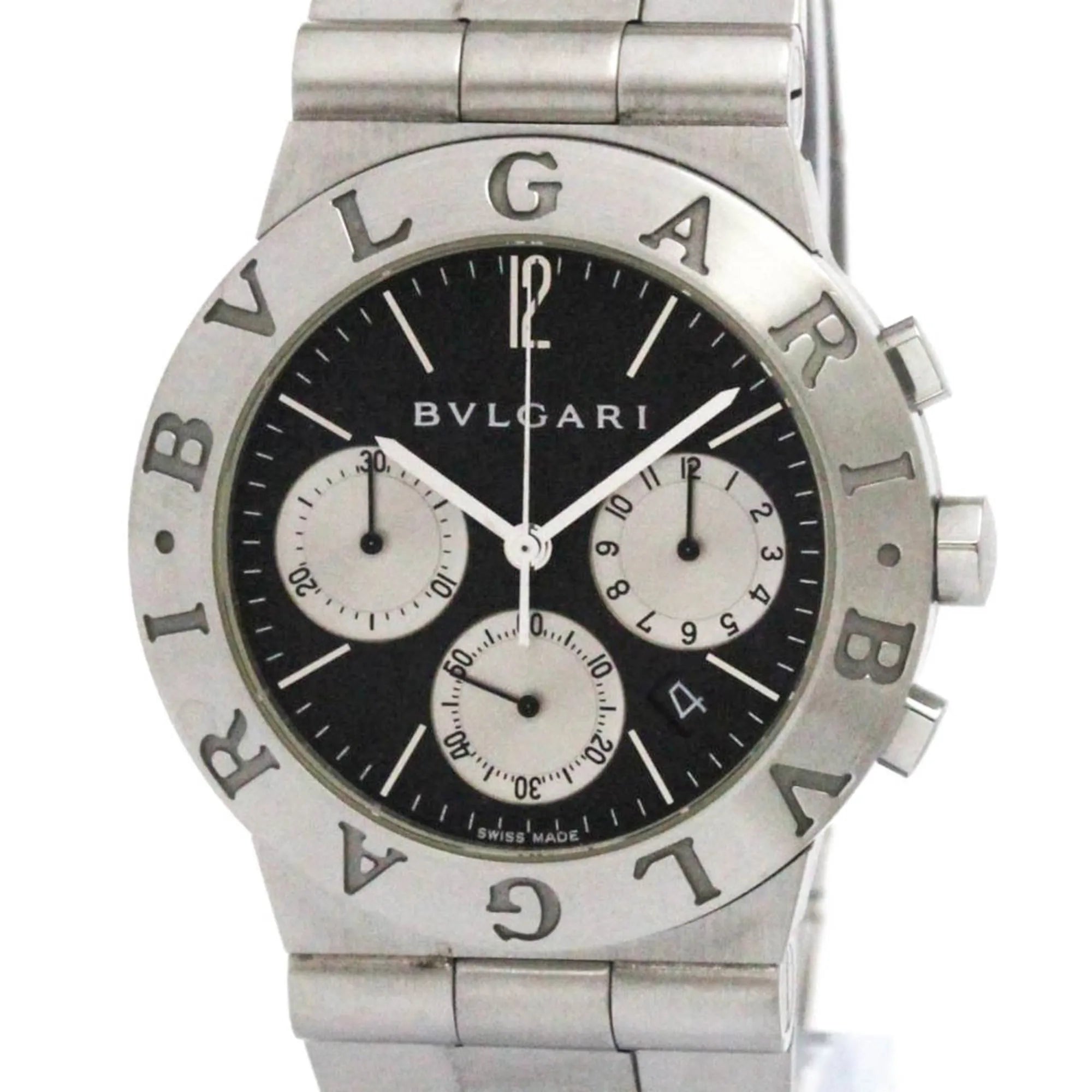 Bvlgari Diagono Chronograph Quartz Stainless Steel Watch (Pre-Owned)
