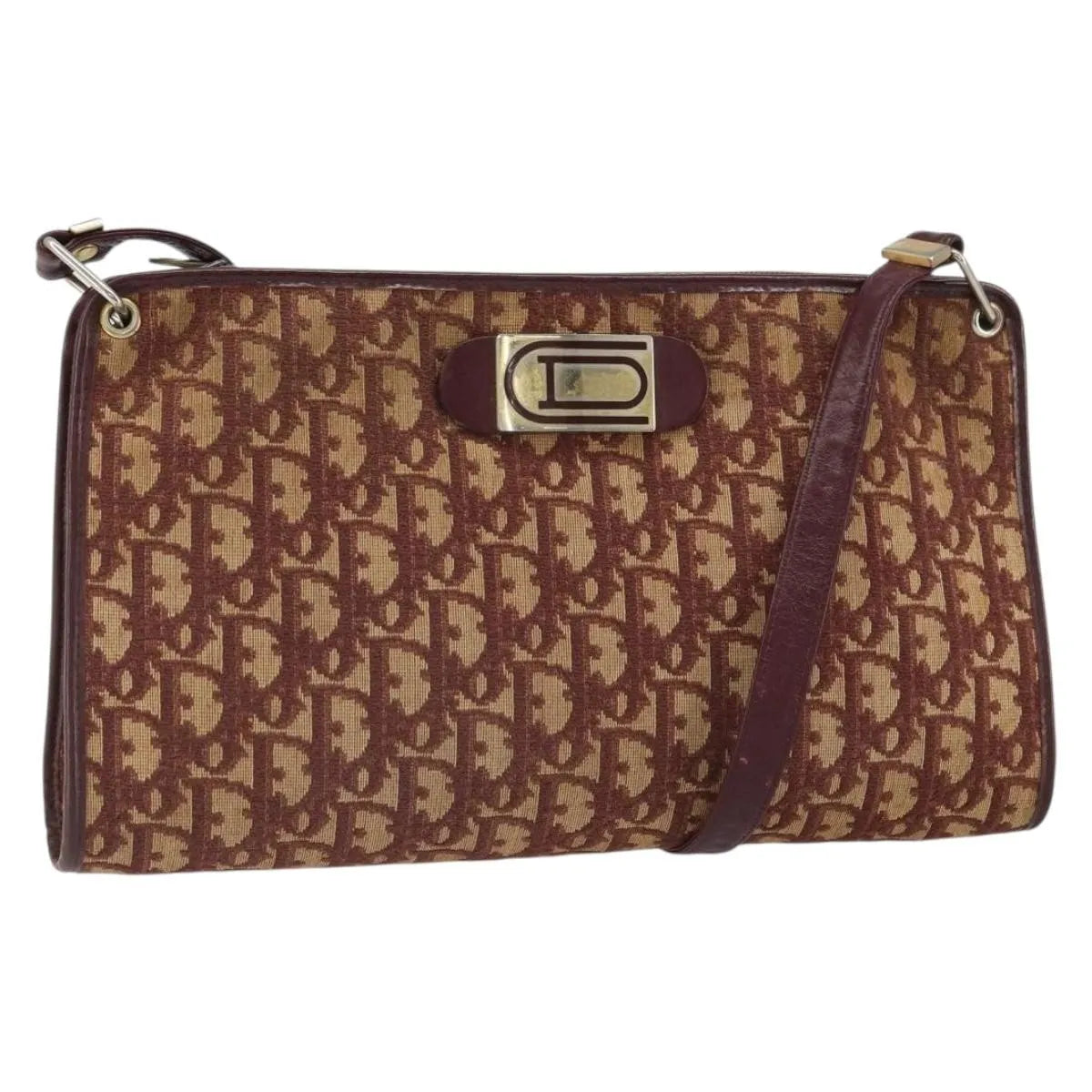 Christian Dior Vintage Trotter Canvas Red Canvas Shoulder Bag Bag (Pre-Owned)