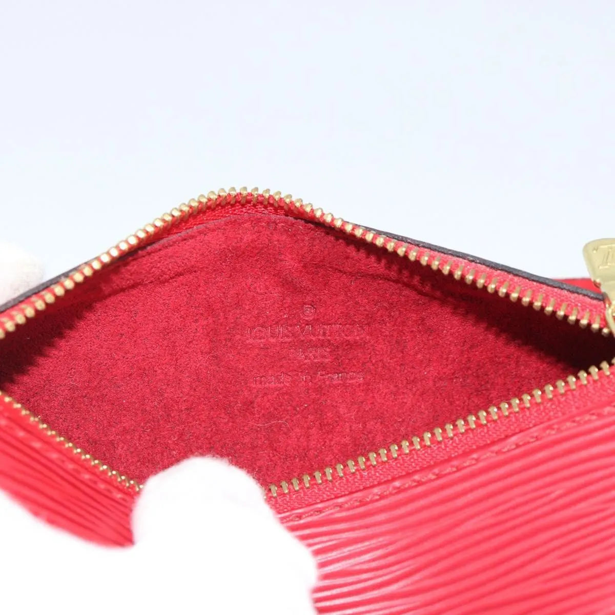 Louis Vuitton Soufflot Pochette Epi Leather Red Leather Clutche & Pouche Bag (Pre-Owned)