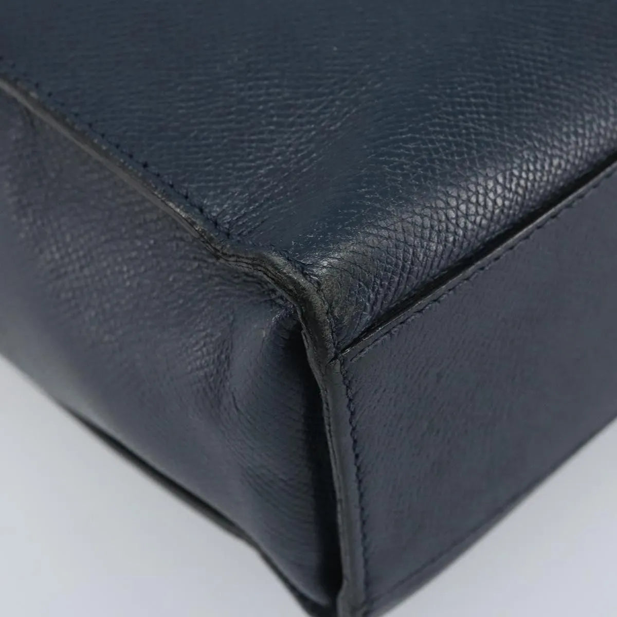 Celine Vintage Leather Navy Leather Shoulder Bag Bag (Pre-Owned)