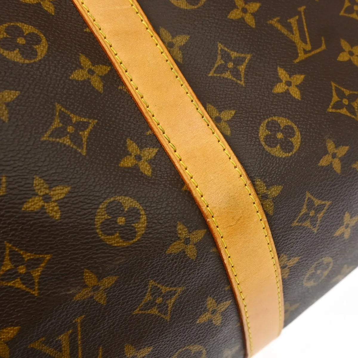 Louis Vuitton Keepall Bandoulière Monogram Brown Canvas Travel Bag Bag (Pre-Owned)