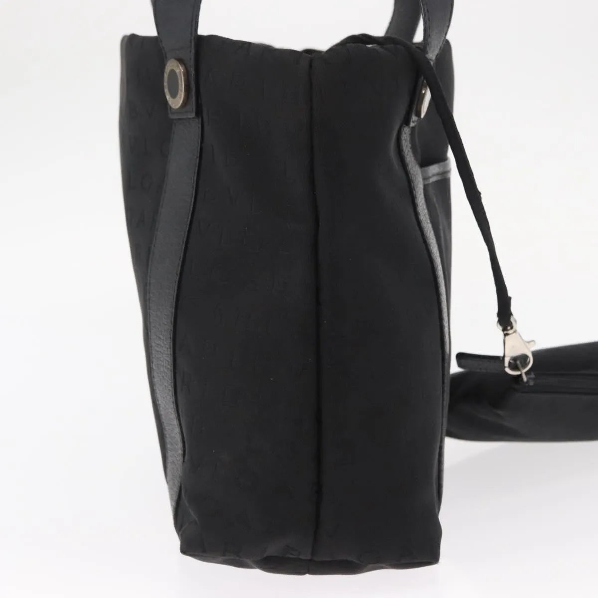 Bvlgari Logomania Canvas Black Canvas Tote Bag Bag (Pre-Owned)