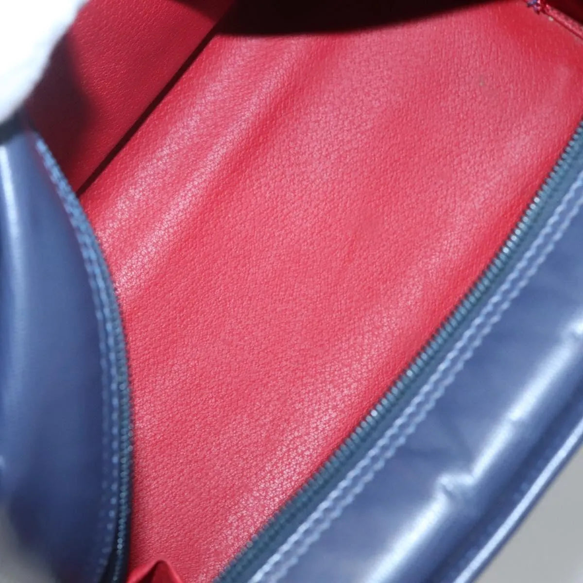 Celine Circle Logo Leather Blue Leather Handbag (Pre-Owned)