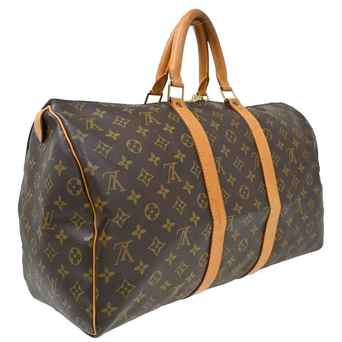 Louis Vuitton Keepall Bag Monogram Canvas Brown Canvas Travel Bag Bag (Pre-Owned)