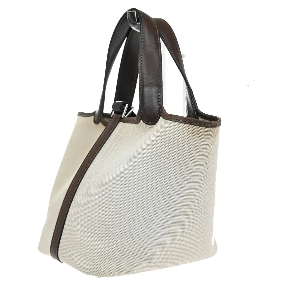 Hermes Picotin Toile And Leather Beige Canvas Bag (Pre-Owned)