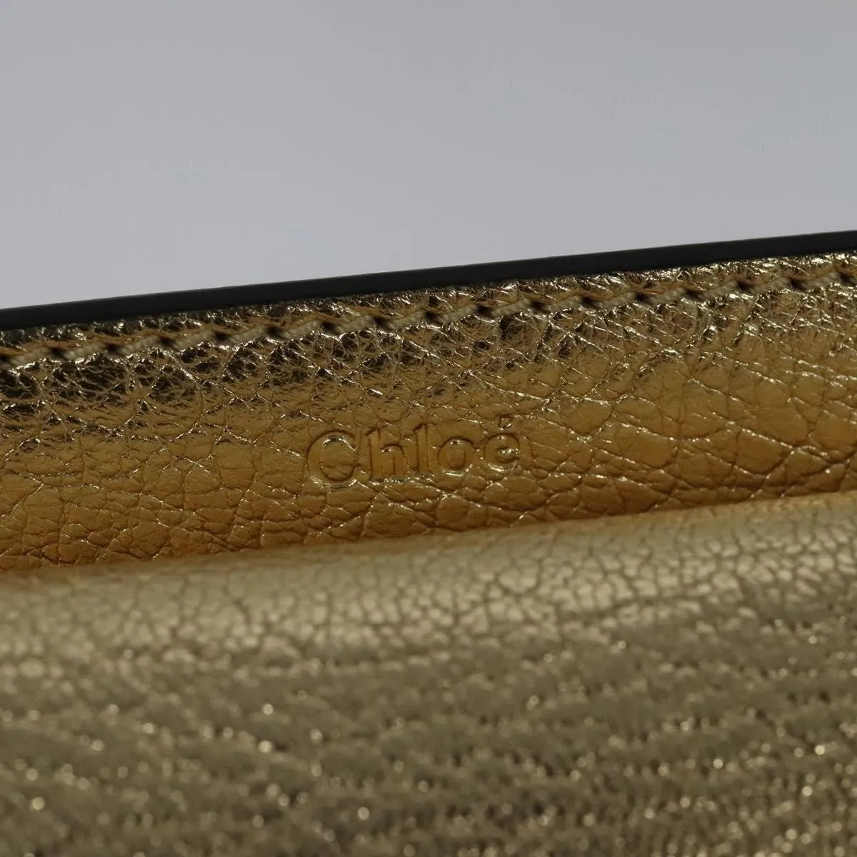 Chloe Georgia Leather Gold Leather Shoulder Bag Bag (Pre-Owned)