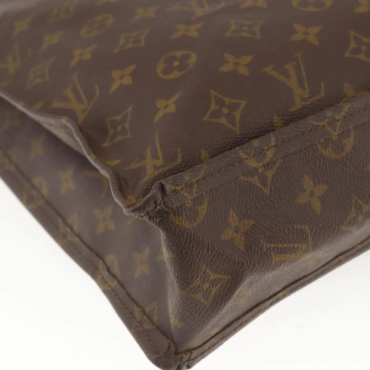 Louis Vuitton Sac Plat Monogram Brown Canvas Tote Bag Bag (Pre-Owned)