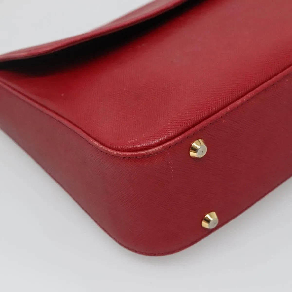 Burberry Vintage Leather Red Leather Shoulder Bag Bag (Pre-Owned)