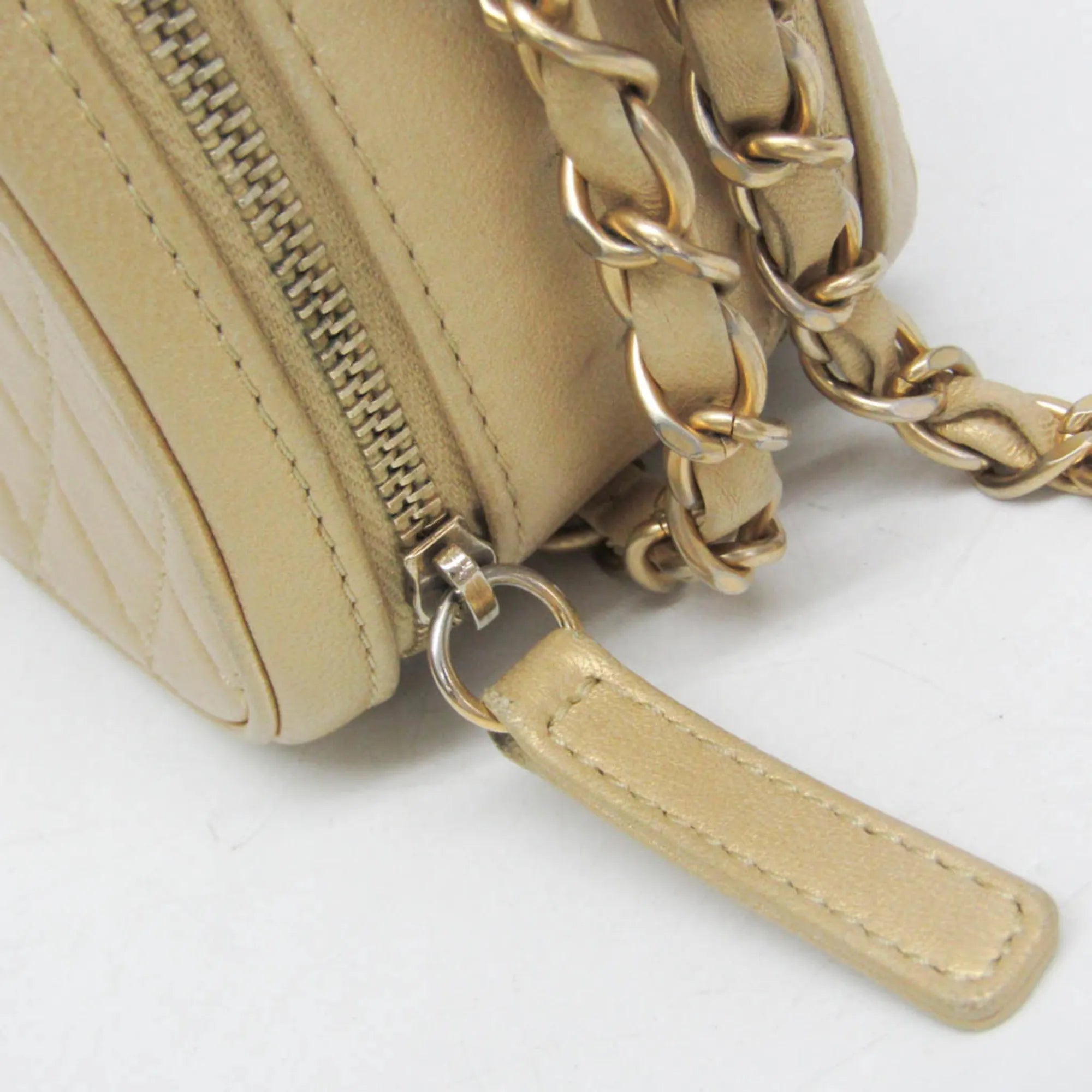 Chanel Coco Boy Camera Quilted Leather Gold Leather Shoulder Bag Bag (Pre-Owned)