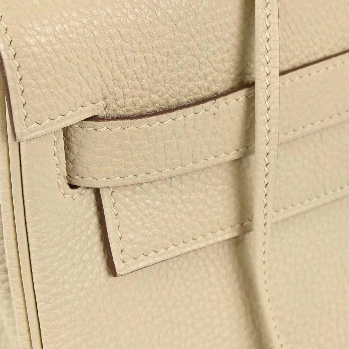 Hermes Kelly Retourne Togo Beige Leather Handbag (Pre-Owned)