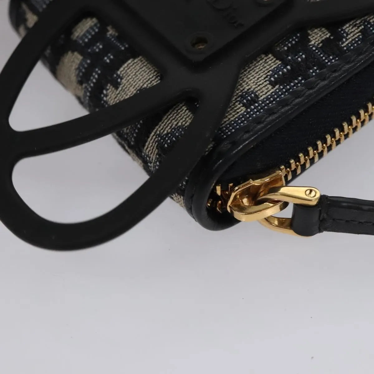Christian Dior Trotter French Wallet Diorissimo Canvas Navy Canvas Wallets Accessory (Pre-Owned)