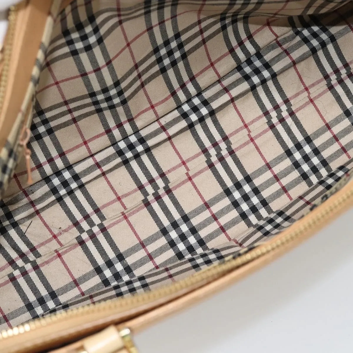Burberry Vintage Leather Beige Leather Tote Bag Bag (Pre-Owned)