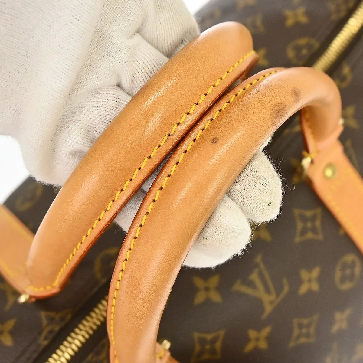 Louis Vuitton Keepall Bandouliere Bag Monogram Canvas Brown Canvas Travel Bag Bag (Pre-Owned)