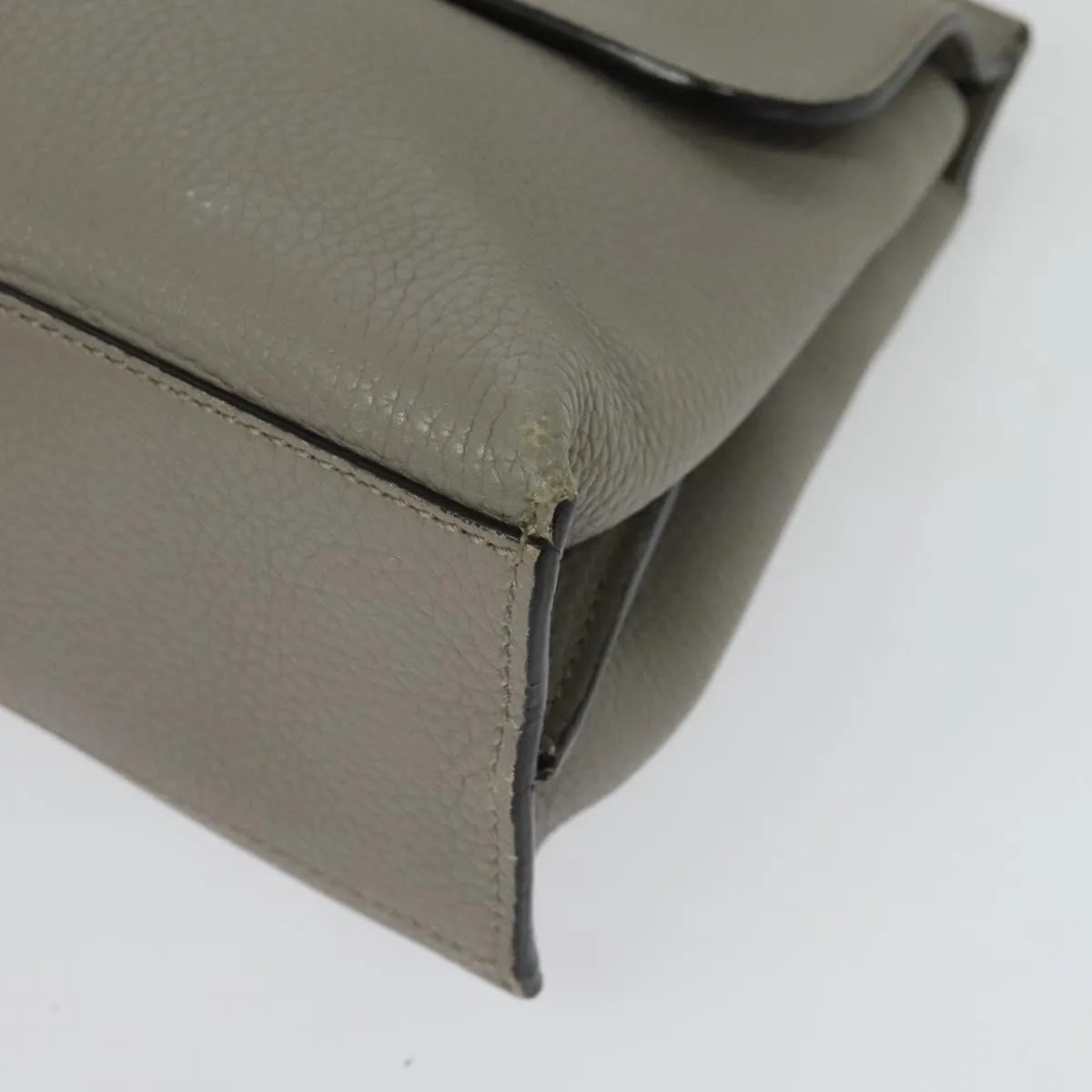 Gucci Bamboo Daily Top Handle Leather Gray Leather Shoulder Bag Bag (Pre-Owned)