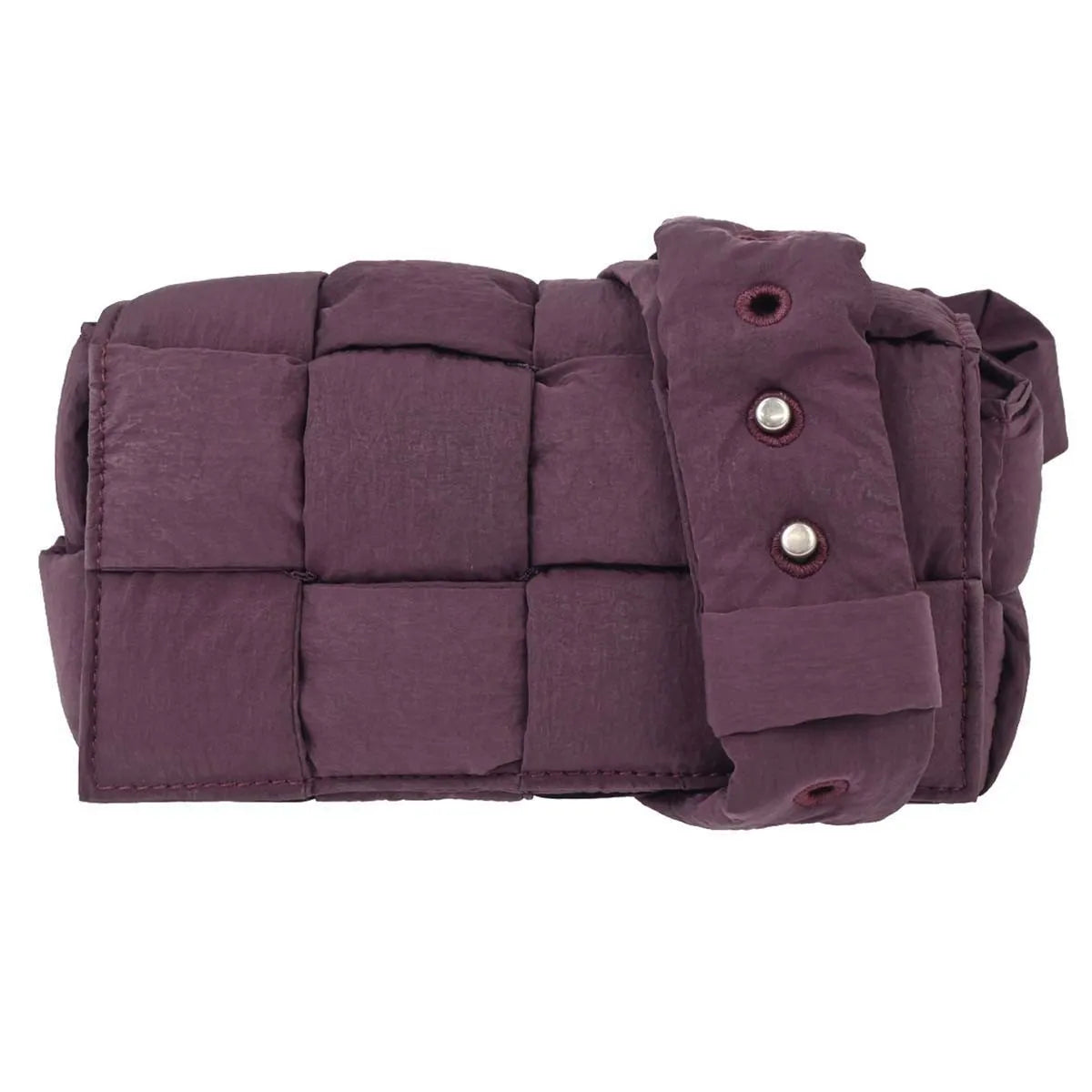 Bottega Veneta Padded Tech Cassette Intrecciato Nylon Purple Nylon Shoulder Bag Bag (Pre-Owned)