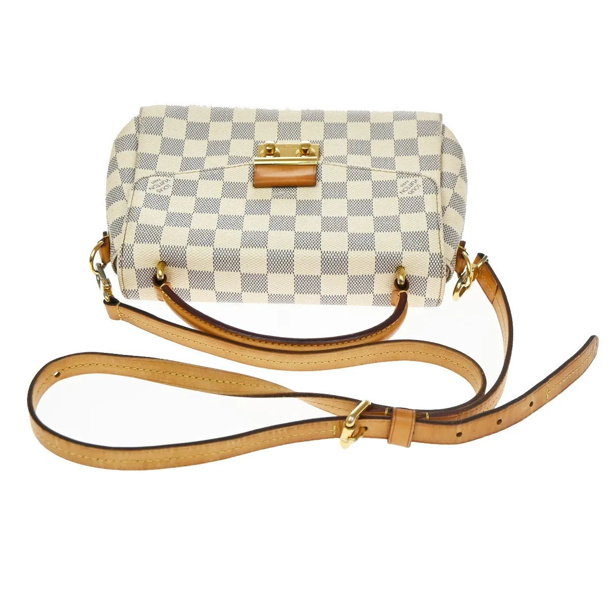 Louis Vuitton Croisette Damier White Canvas Handbag (Pre-Owned)