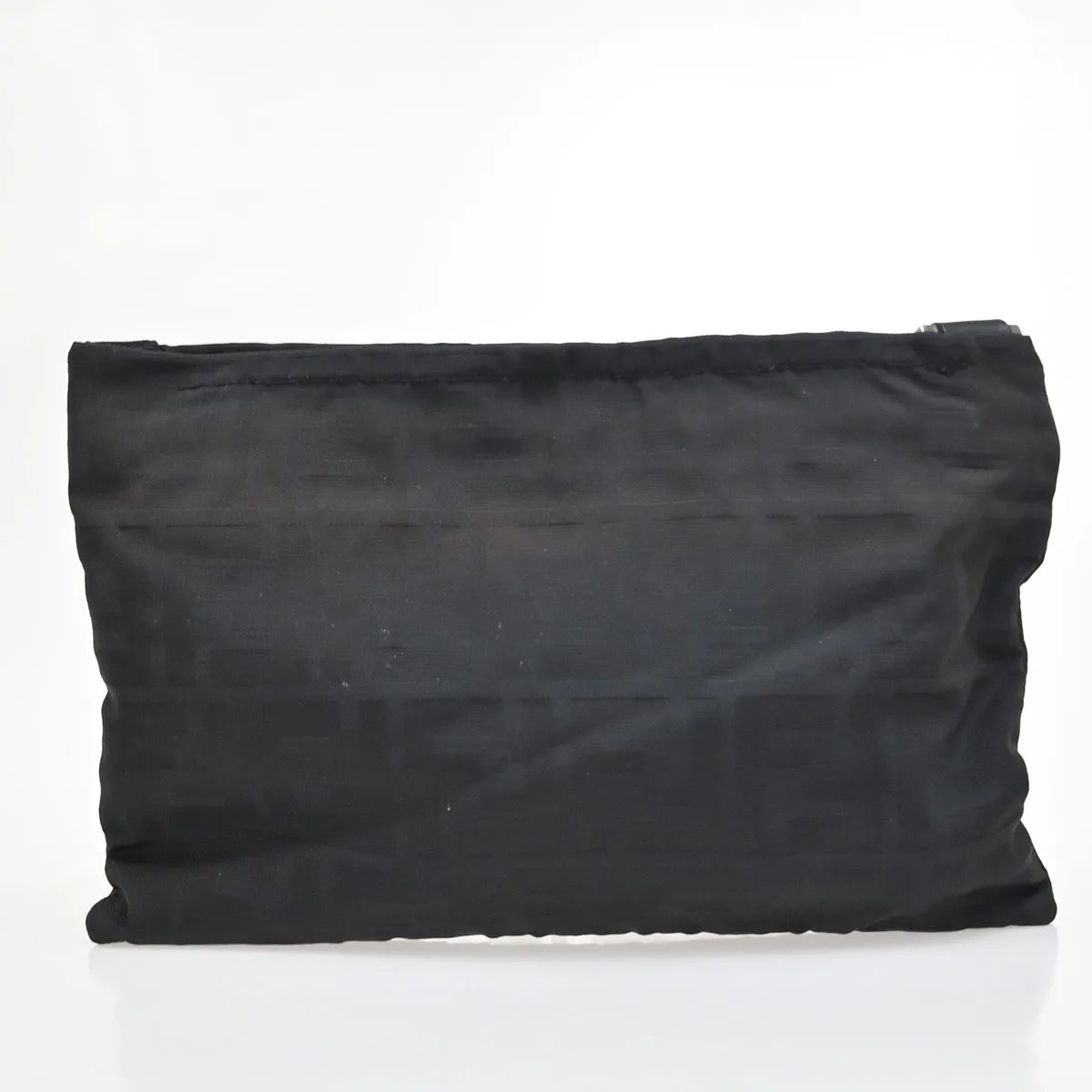 Fendi Logo Zucca Zucca Black Canvas Shoulder Bag Bag (Pre-Owned)