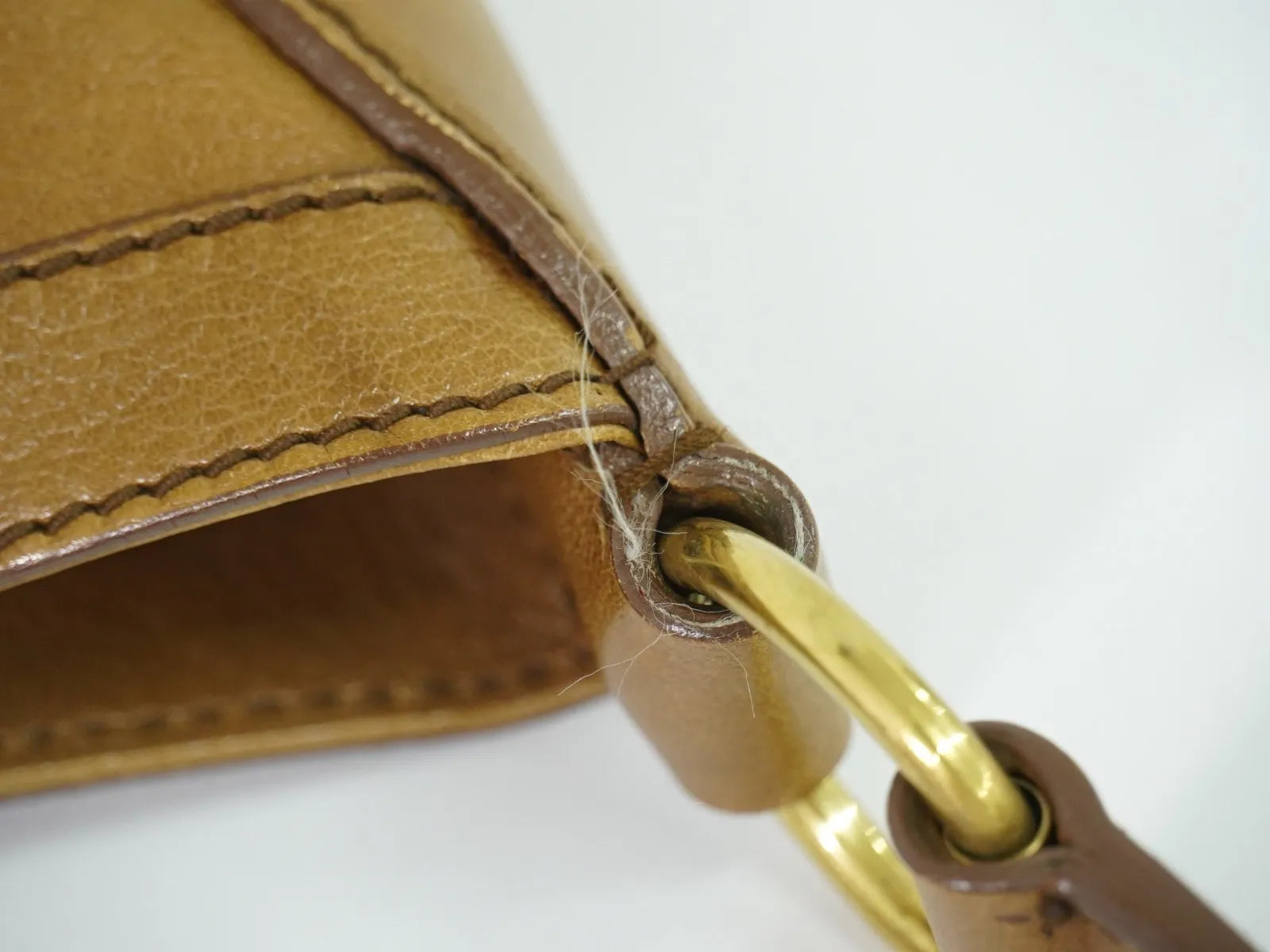 Saint Laurent Mombasa Hobo Leather Brown Leather Shoulder Bag Bag (Pre-Owned)