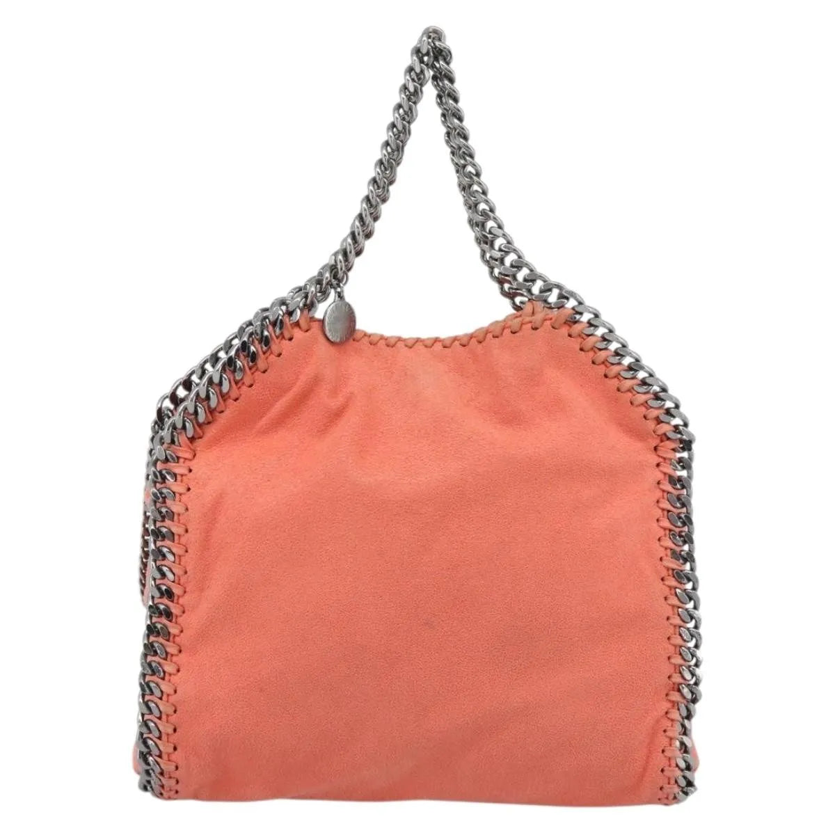 Stella Mccartney Falabella Fold Over Faux Leather Orange Polyester Shoulder Bag Bag (Pre-Owned)