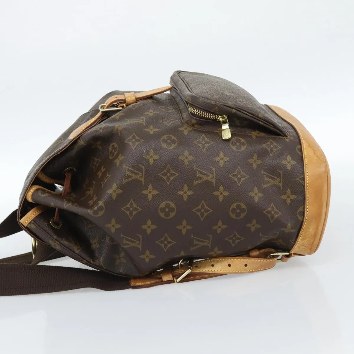 Louis Vuitton Vintage Montsouris Backpack Monogram Canvas Brown Canvas Backpack Bag (Pre-Owned)