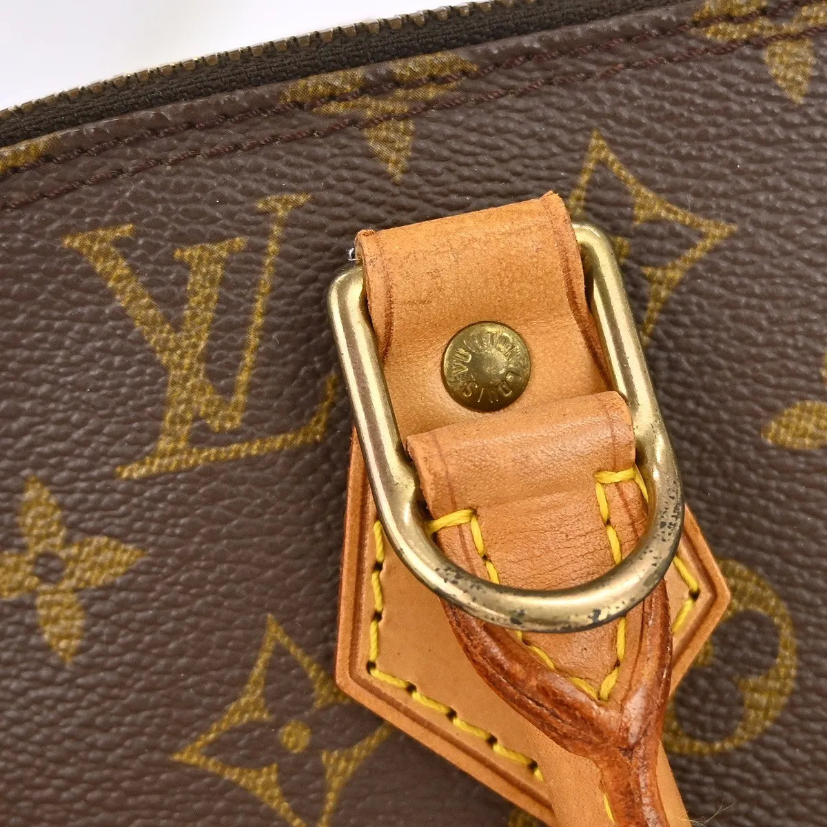 Louis Vuitton Alma Handbag Monogram Canvas Brown Canvas Handbag (Pre-Owned)