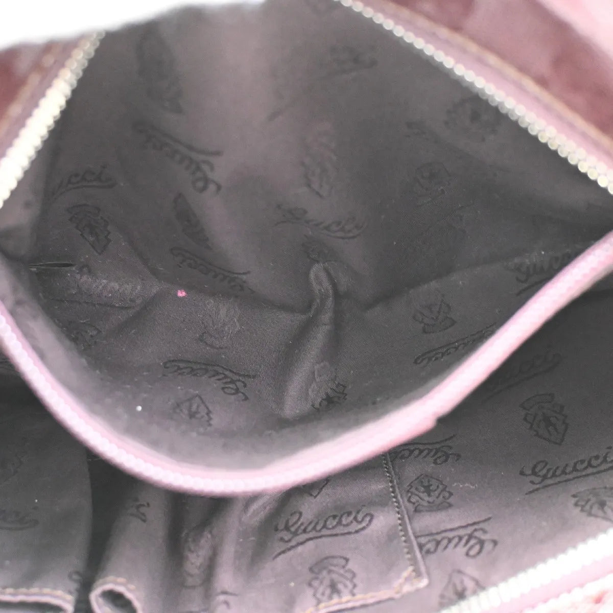 Gucci Plus Tote Gg Imprime Burgundy Pvc Shoulder Bag Bag (Pre-Owned)