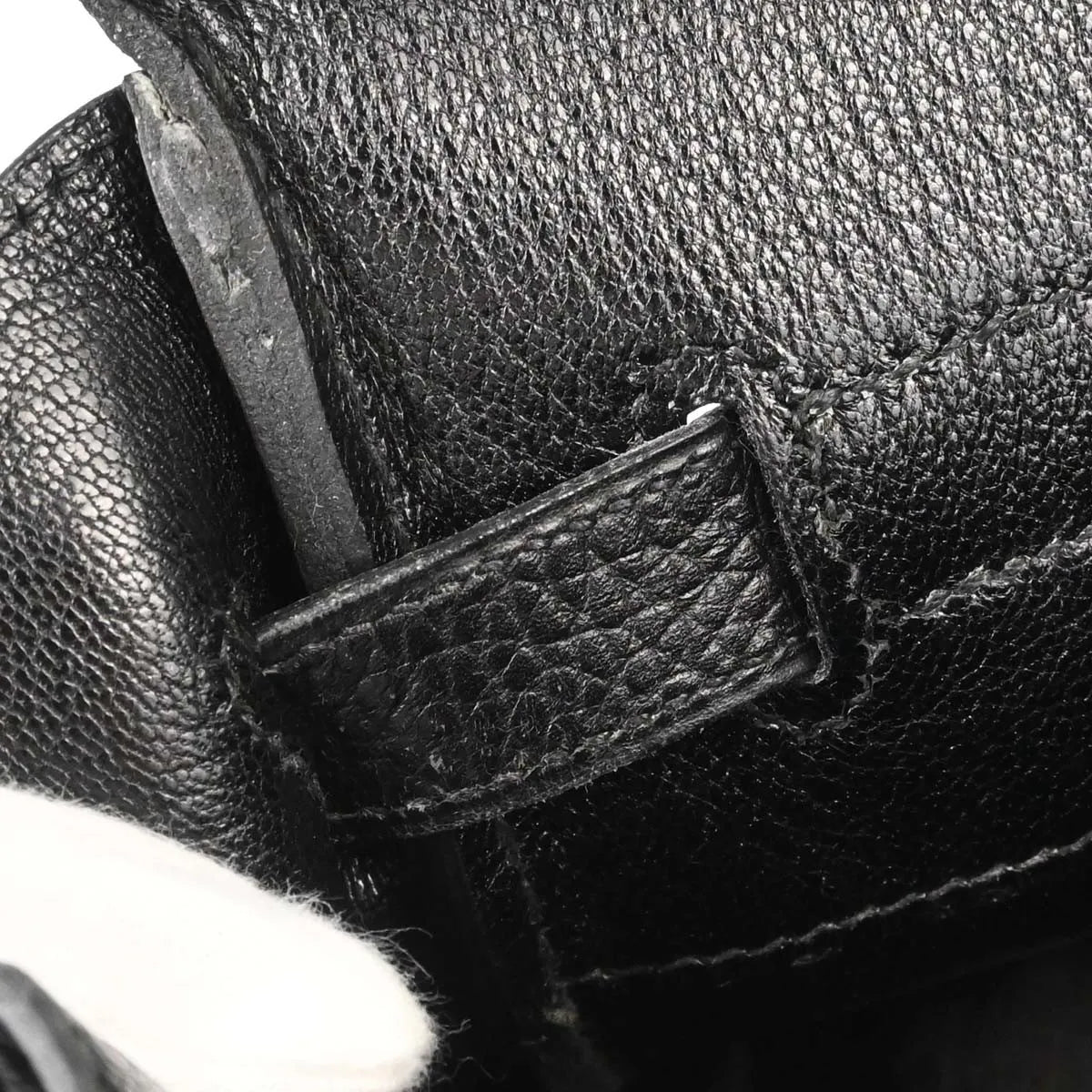 Hermes Birkin Handbag Black Ardennes With Gold Hardware Black Leather Handbag (Pre-Owned)