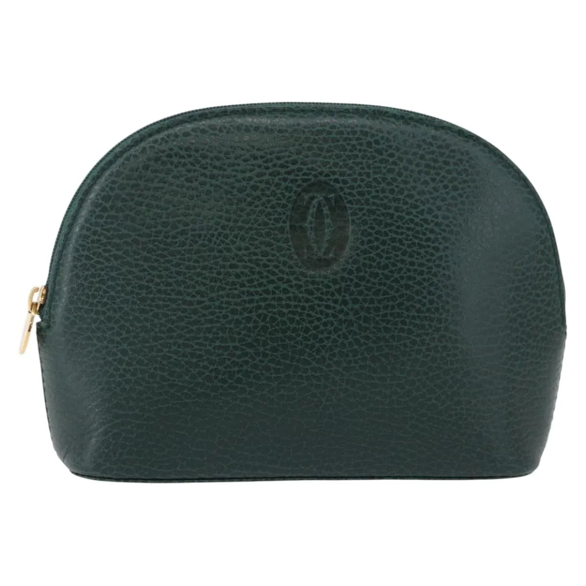 Cartier Marcello Clutch Leather Green Leather Clutche & Pouche Bag (Pre-Owned)
